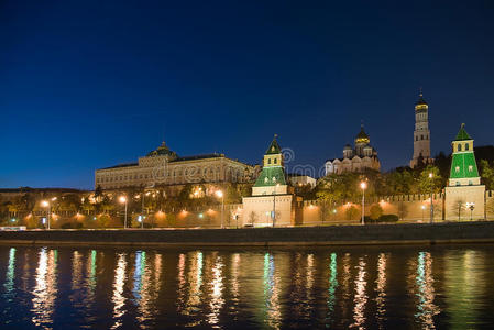 莫斯科。克里姆林宫。夜景