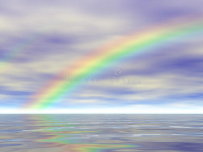 水上彩虹水上彩虹反射-三维图解照片