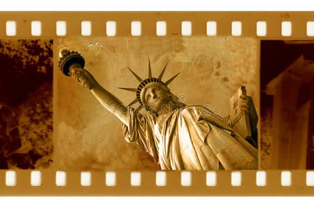 35mm框架，带纽约自由女神像