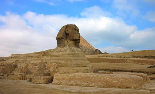 吉萨金字塔和狮身人面像。埃及。