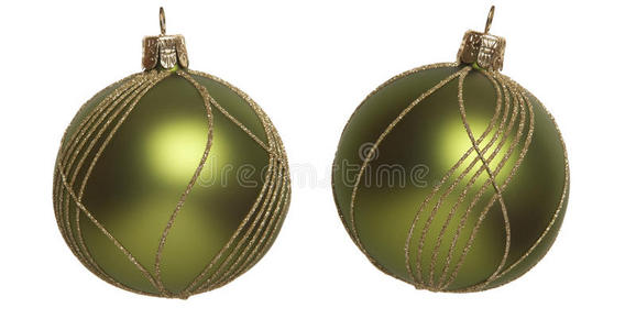绿色圣诞树球
