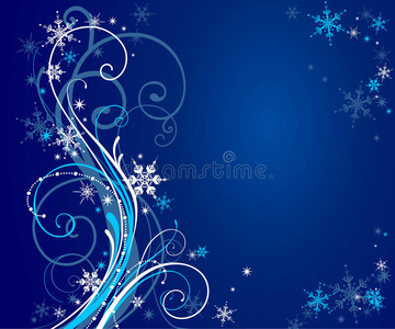 抽象的蓝色冬季背景