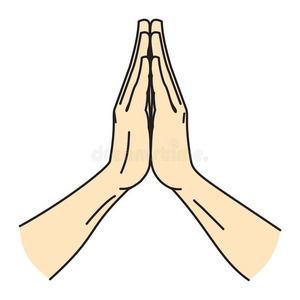 瑜伽双手合十图片