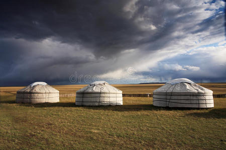 蒙古包游牧者的帐篷