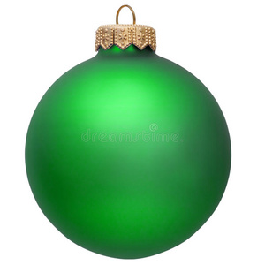 绿色圣诞装饰品。