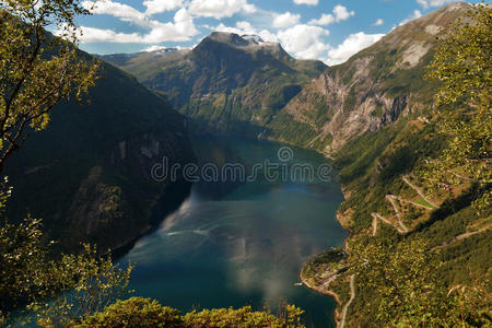 挪威geiranger峡湾