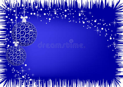 圣诞蓝球形象图片