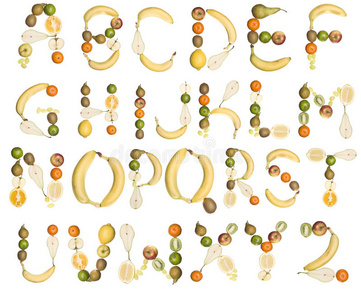 水果形成的字母表