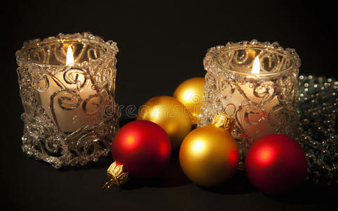 圣诞树装饰蜡烛