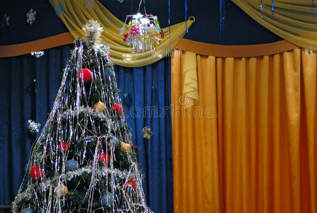 装饰圣诞冷杉树