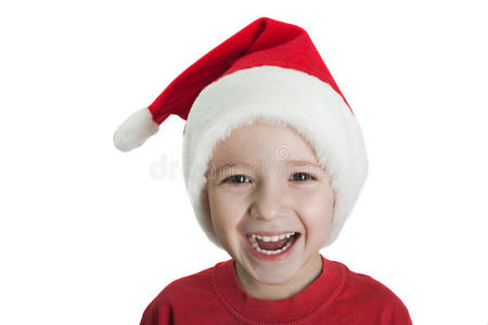 戴圣诞帽的孩子