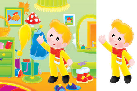 穿衣服卡通图片