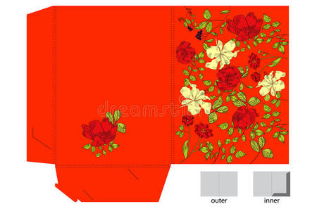 花卉图案装饰夹