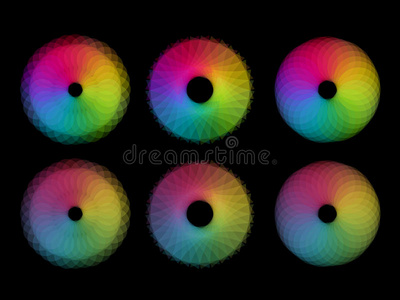 六彩虹色圆形图片