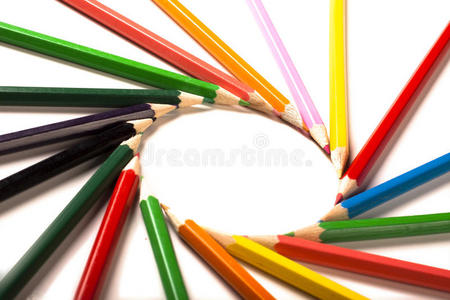 彩色铅笔圈