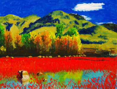 五彩山图片-五彩山素材-五彩山插画-摄图新视界