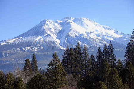 加州沙斯塔山。