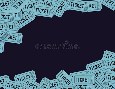 在背景上孤立的票根.