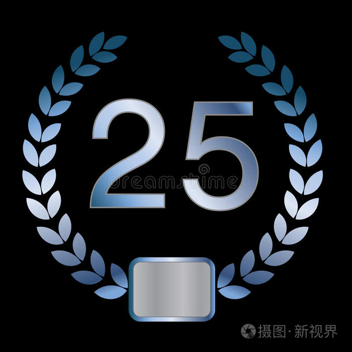 结婚25周年或银婚纪念日插画 正版商用图片0j0ncu 摄图新视界