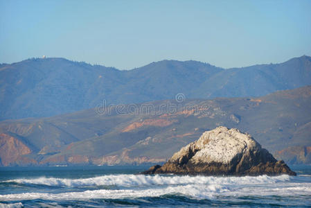 从加利福尼亚旧金山海洋海滩看
