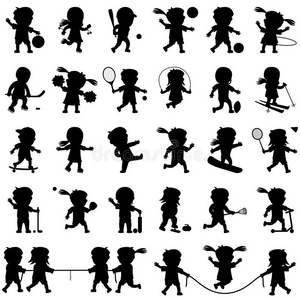 运动儿童剪影套装仙女剪影套装蕾丝边套装童装配饰套装vip卡套装白色