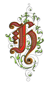 敏字纹身图案图片