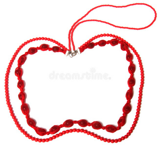 苹果红色项链