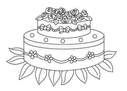 蛋糕黑白图片-蛋糕黑白素材-蛋糕黑白插画-摄图新视界