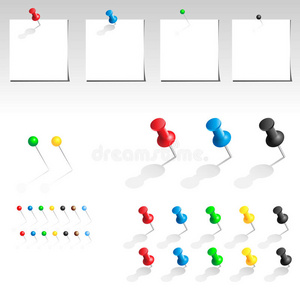 矢量图钉集合