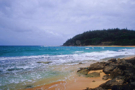 明信片 海滨 海滩 海湾 考艾 与世隔绝 隐居 海岸线 岛屿