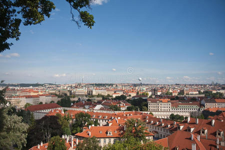 捷克首都布拉格鸟瞰图