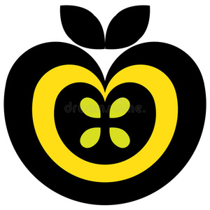苹果象形文字黑黄