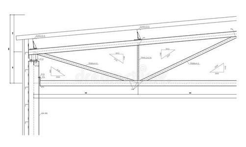 钢桁架施工图图片