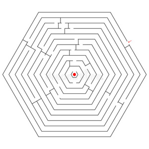 六边形黑色迷宫