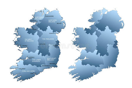 整个爱尔兰地区地图