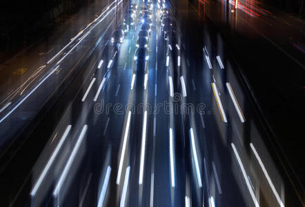 城市交通夜景。
