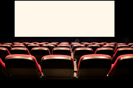电影院里空的红色座位