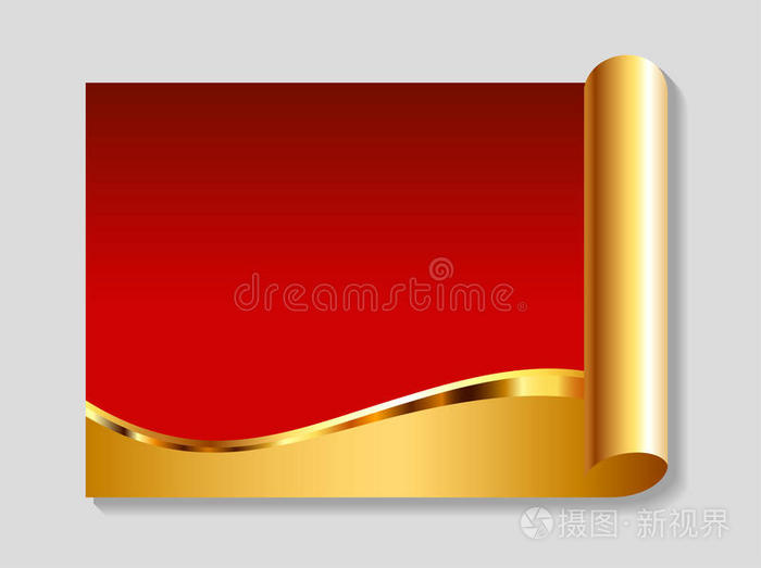 金色和红色抽象背景