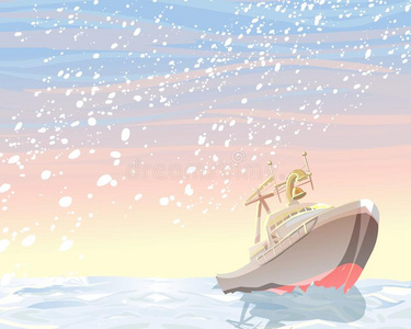 南极破冰船照片