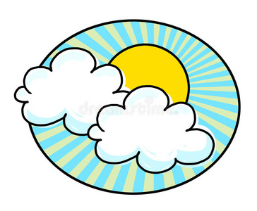 太阳和云彩插图