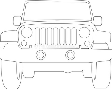 吉普车轮廓照片