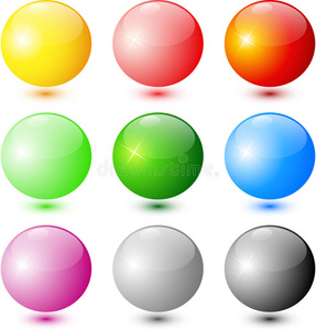 彩色发光球照片