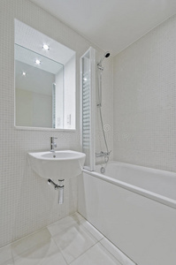 米色马赛克瓷砖浴室图片