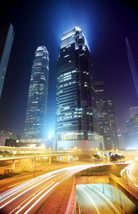 香港城市夜景。