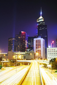 香港城市夜景。