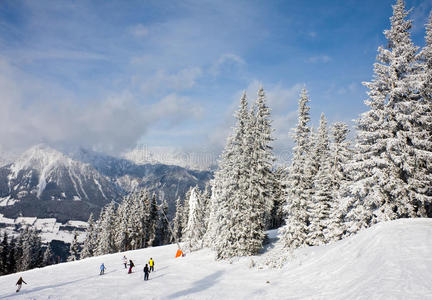 施拉明滑雪场。奥地利
