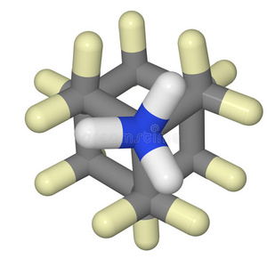 白色背景下的灰色分子结构
