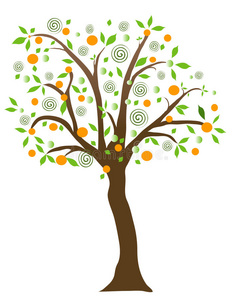 果树简笔画图片-果树简笔画素材-果树简笔画插画-摄图新视界