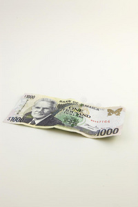 牙买加一千美元的钞票照片