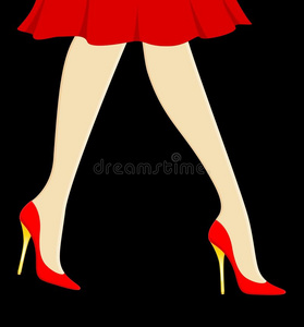 红鞋女人腿